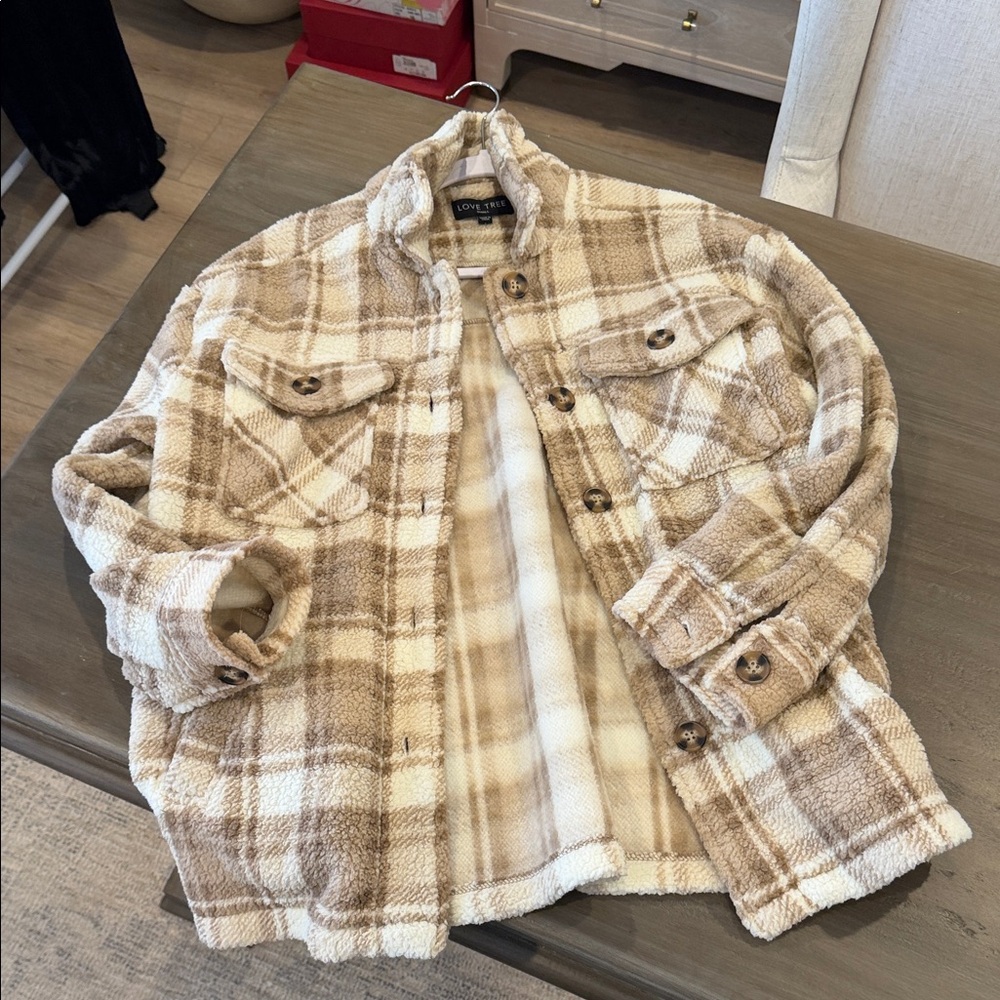 Plaid Button-Up Jacket - Picture 3 of 5